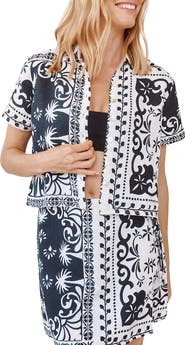 Bella Dahl Bandana Print Button-Up Top