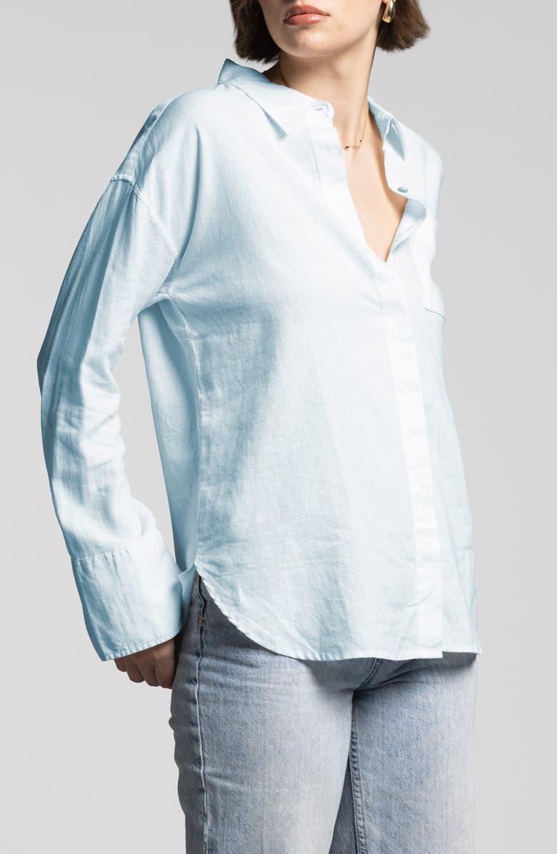 WEEKEND LOS ANGELES Elise Linen Blend Shirt, Main, color, 