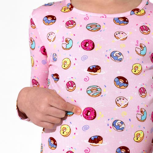Bellabu Bear Kids' Pink Donut Set Of 2 Piece Pajamas In Pink Donut