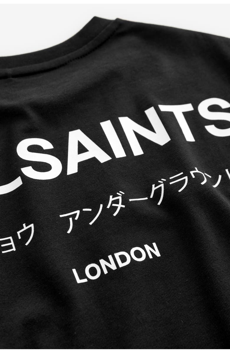 smALLSAINTS by ALLSAINTS Kids' Oversize Underground Logo Graphic T-Shirt, Alternate, color, Black