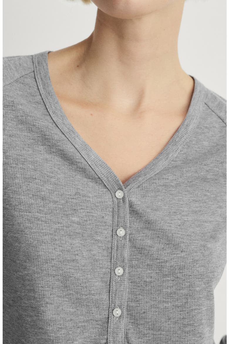Rib Knit Nightgown, Alternate, color, GREY