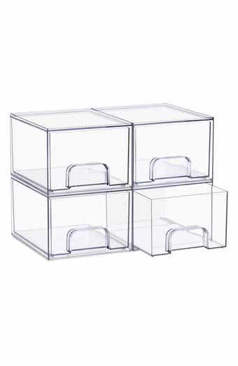 Set of 4 Small Stackable Storage Drawers