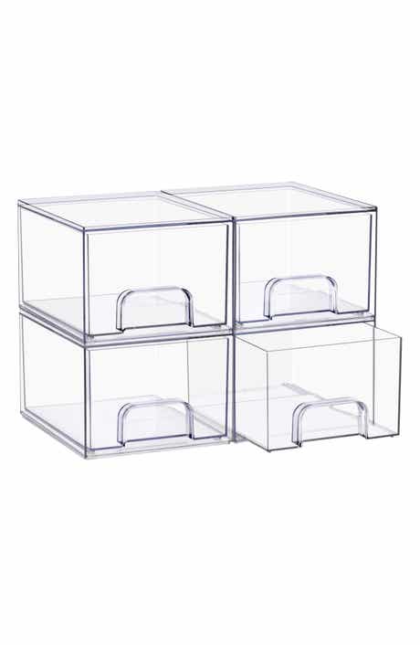 Set of 4 Small Stackable Storage Drawers