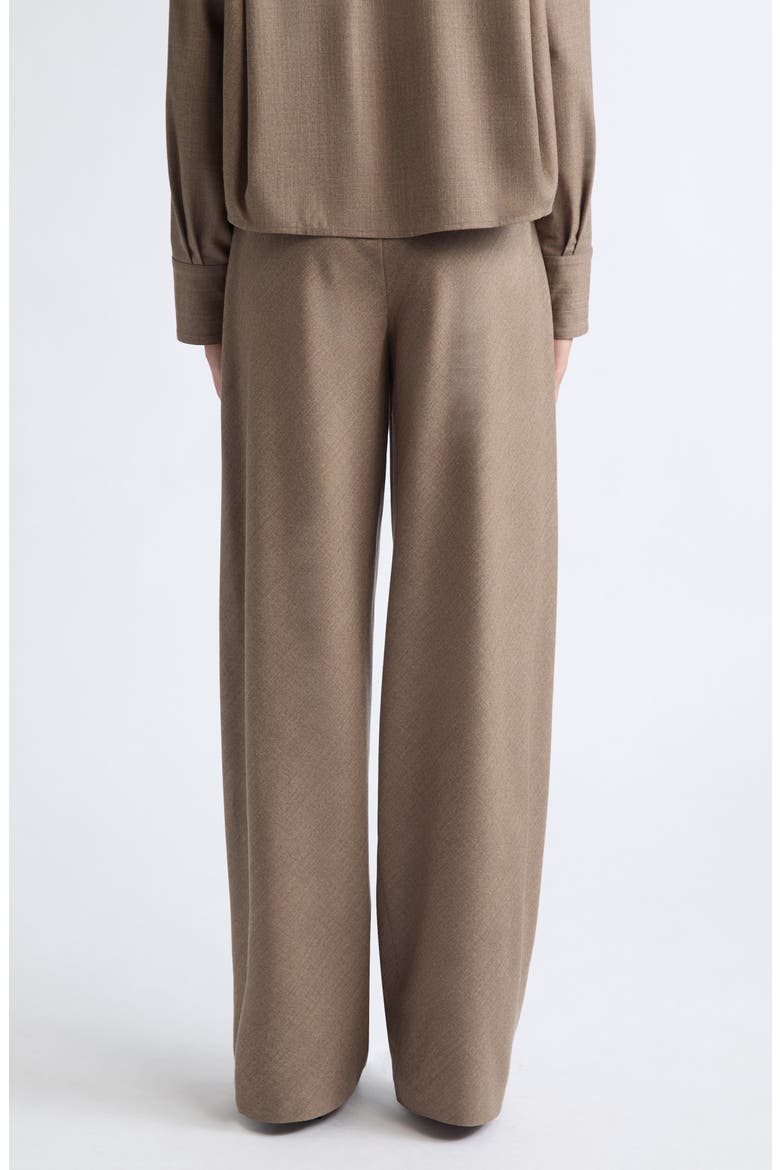 Bias Cut Stretch Wool Trousers, Alternate, color, STONE