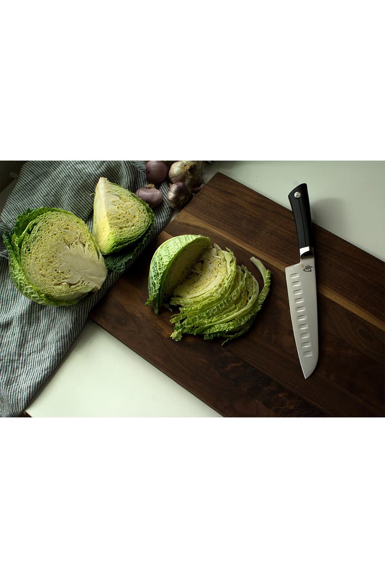 Sora H.G. Santoku 7" Knife, Alternate, color, BLACK