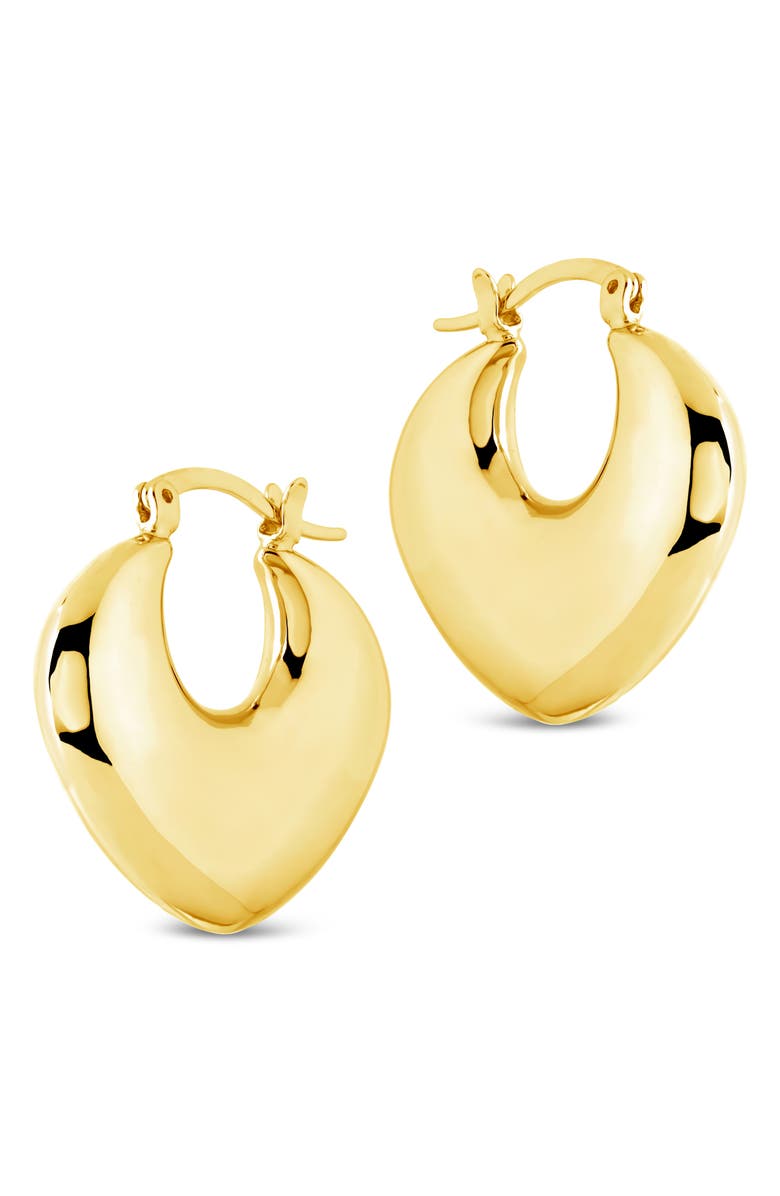 Sterling Forever Kylie Chunky Tube Hoop Earrings, Main, color, Gold