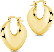 Sterling Forever Kylie Chunky Tube Hoop Earrings