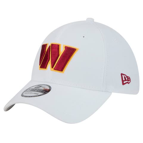 Men's New Era White Washington Commanders Main 39THIRTY Flex Hat