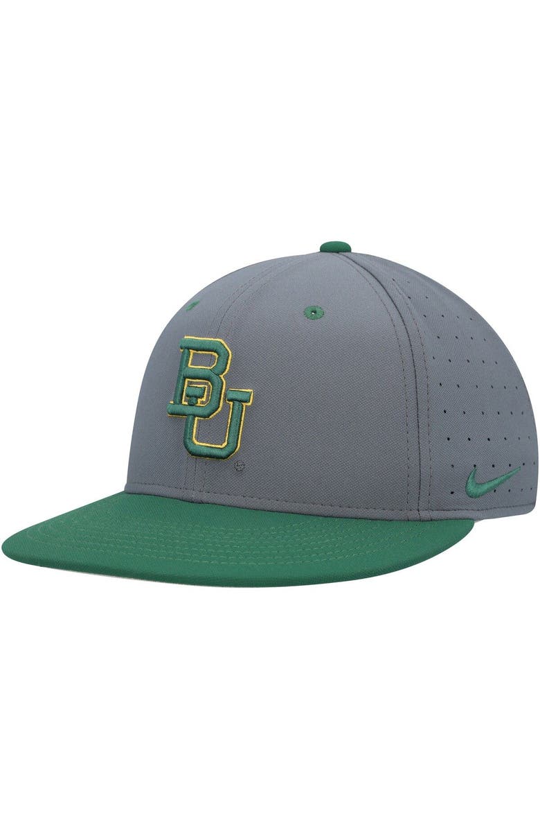 Nike Men's Nike Gray Baylor Bears Aero True Baseball Performance Fitted Hat, Main, color, 