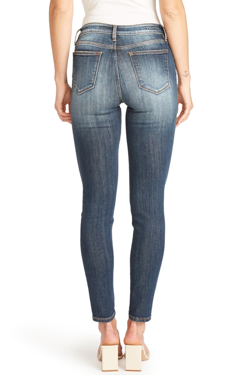 Vigoss Jagger Distressed Skinny Jeans, Alternate, color, Dark Wash