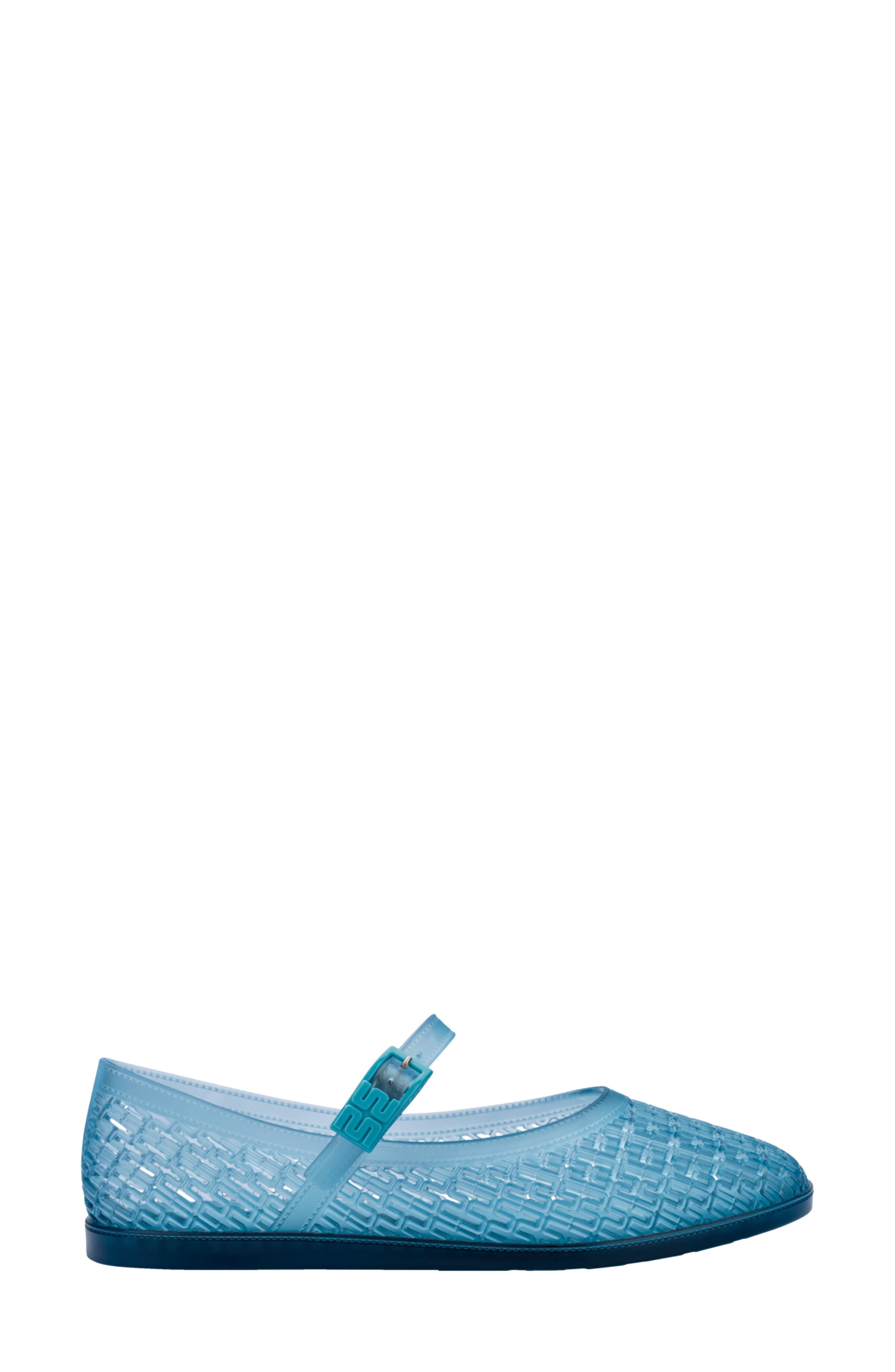 Harper Mary Jane Jelly Flat, Alternate, color, TRANSPARENT BLUE