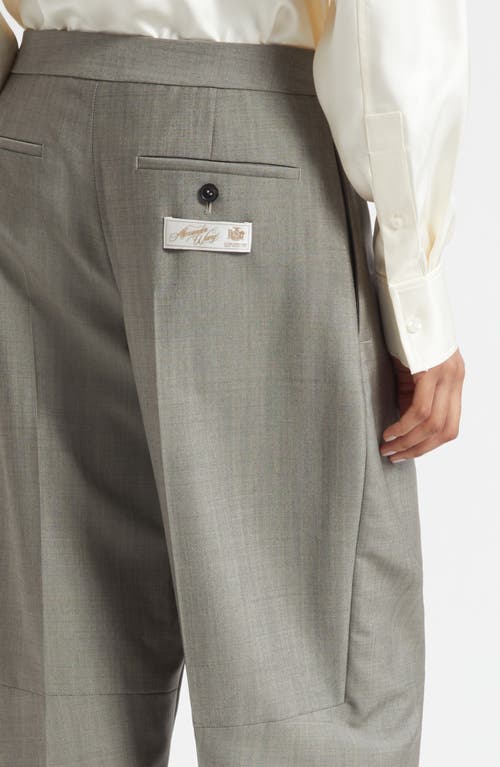 Alexander Wang Pleated Wool & Mohair Pants In Gray