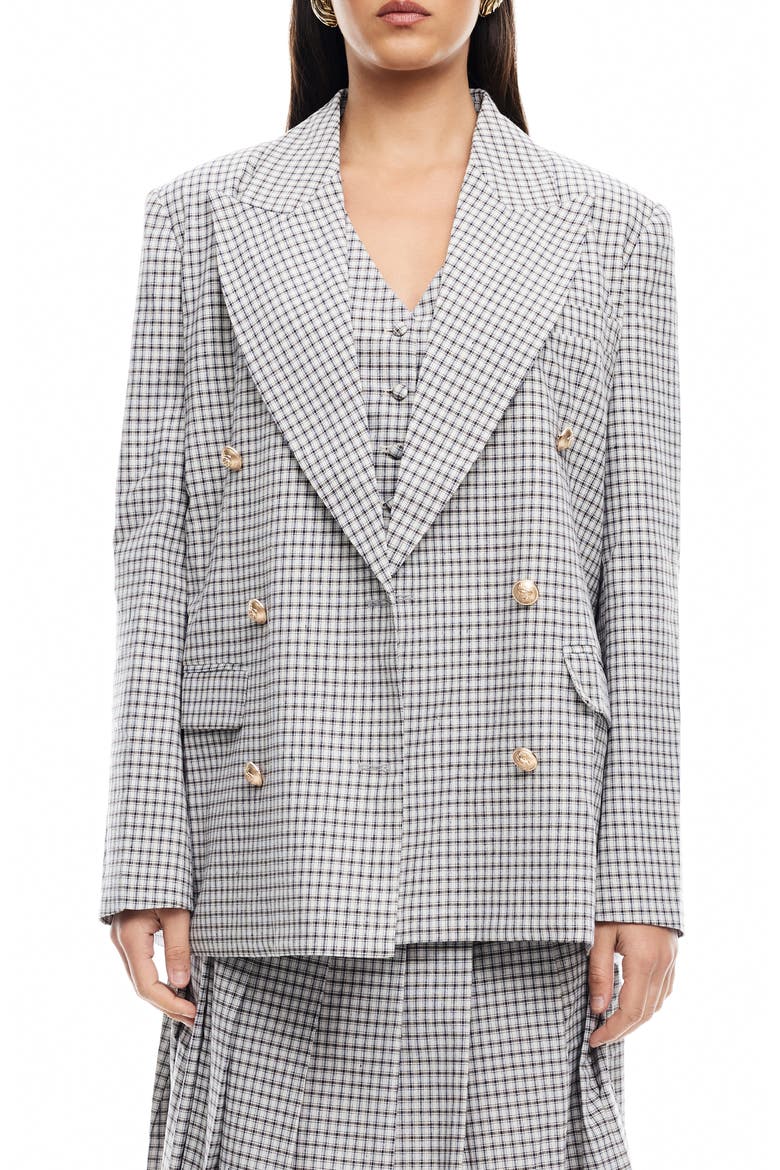 Palermo Check Double Breasted Blazer, Main, color, VINTAGE CHECK