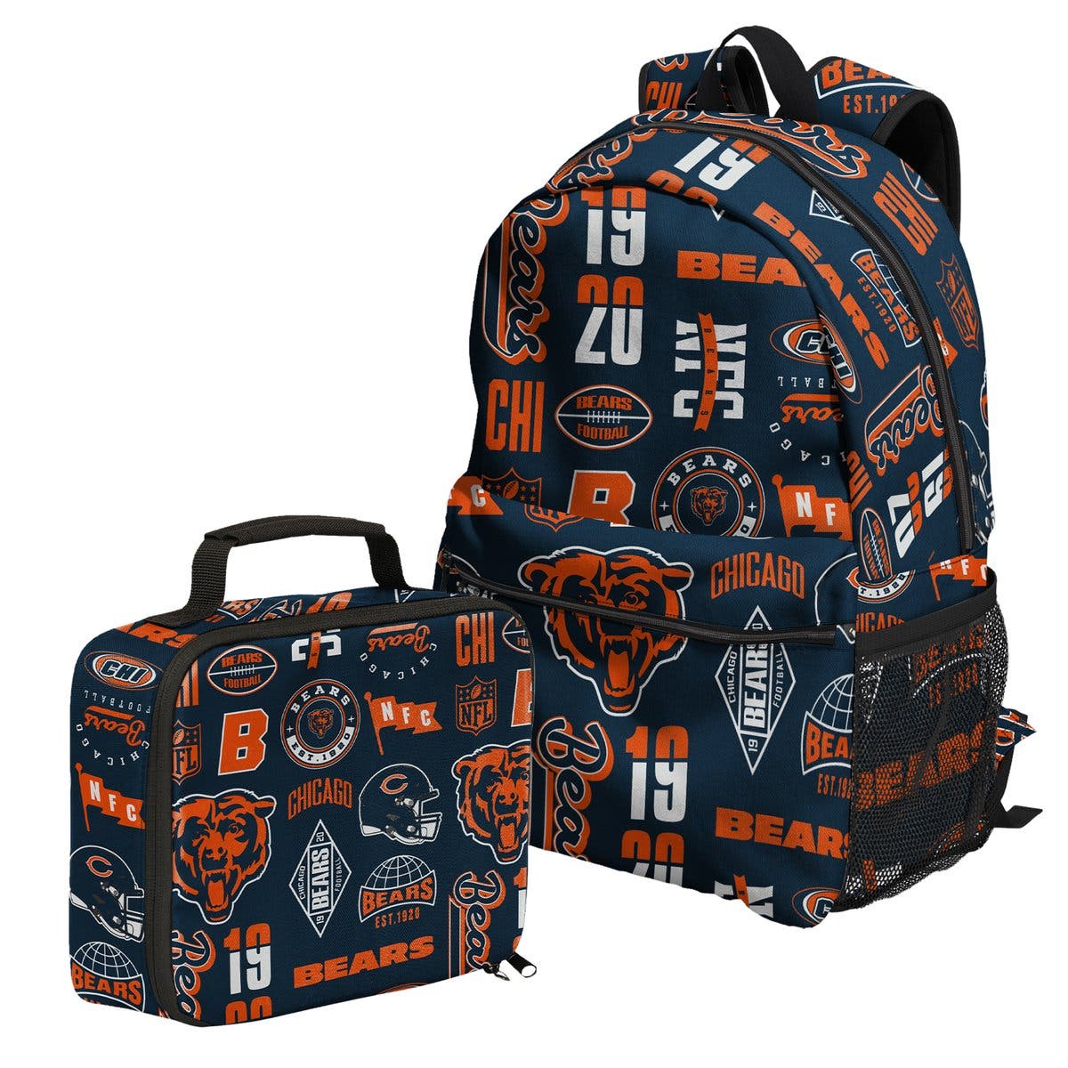 Chicago Bears Backpack and Lunchbox Set, Main, color, Navy