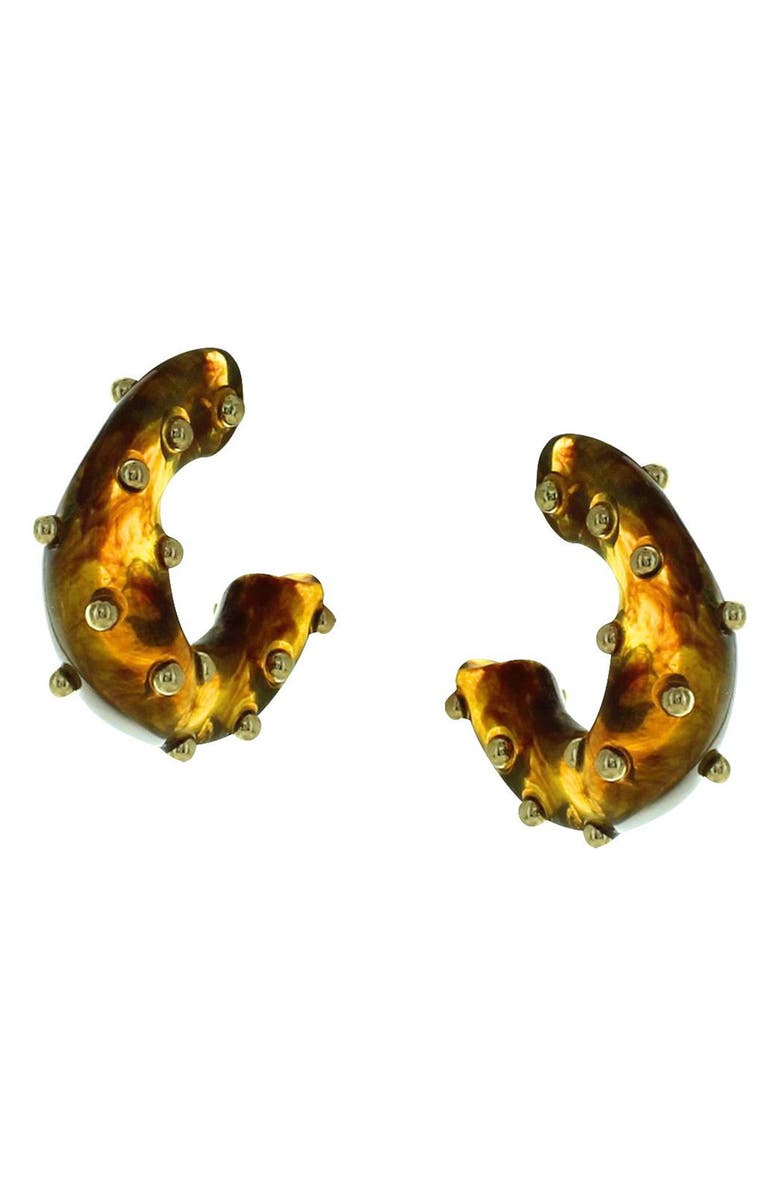 OLIVIA WELLES Brandy Studded Resin Hoop Earrings, Alternate, color, 