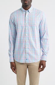 johnnie-O Yosef Check Everyday Performance Button-Down Shirt