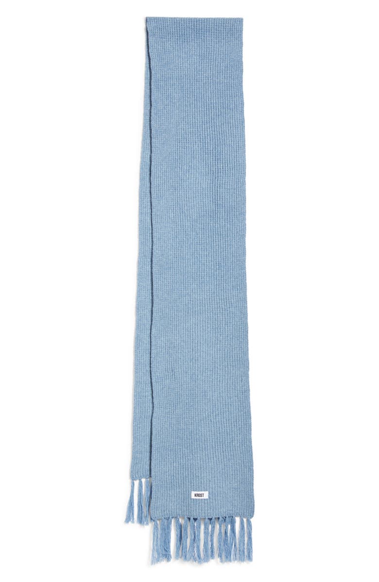 KROST Speckle Brioche Wool Scarf, Alternate, color, Cashmere Blue