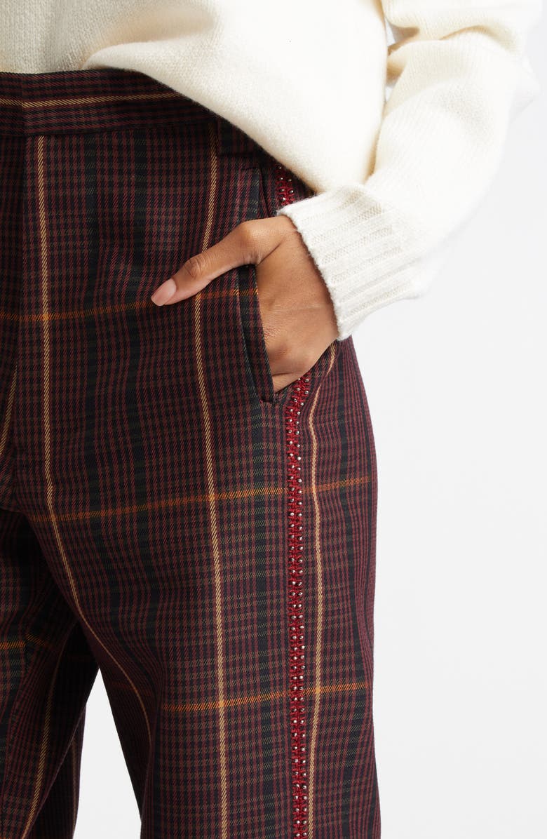 Diotima Thirds Straight Leg Trousers, Alternate, color, Maroon