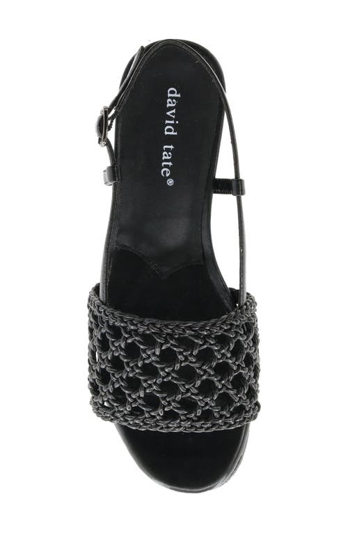 David Tate Danza Slingback Wedge Sandal In Black