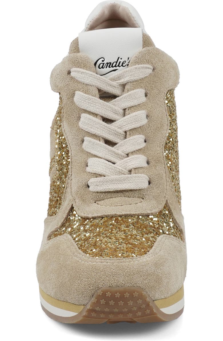 Candie
s Percy Platform Pump, Alternate, color, Beige/ Gold