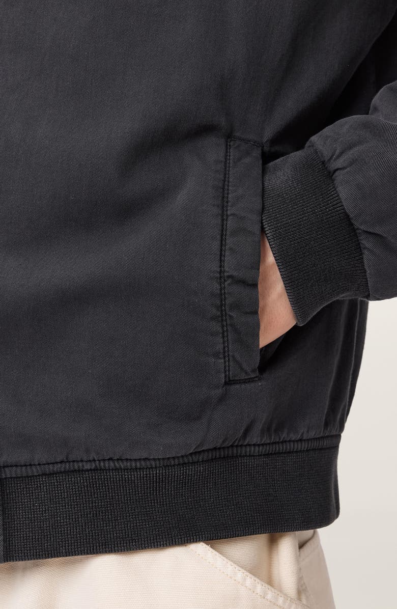 AllSaints Forres Cotton Twill Bomber Jacket, Alternate, color, Blainn Black