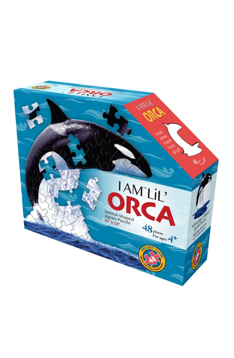 Madd Capp I Am Lil Orca 48 Piece Whale Shaped Puzzle, Alternate, color, Multicolored
