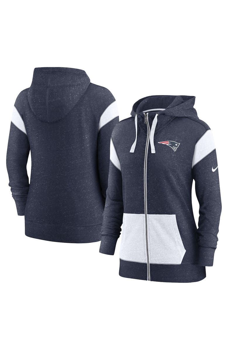 Nike Women's Nike Navy/White New England Patriots Monaco Lightweight Full-Zip Hoodie, Main, color, Navy