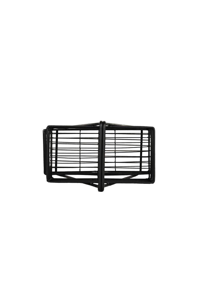 Two Tiered Baskets Black Metal, Alternate, color, Black