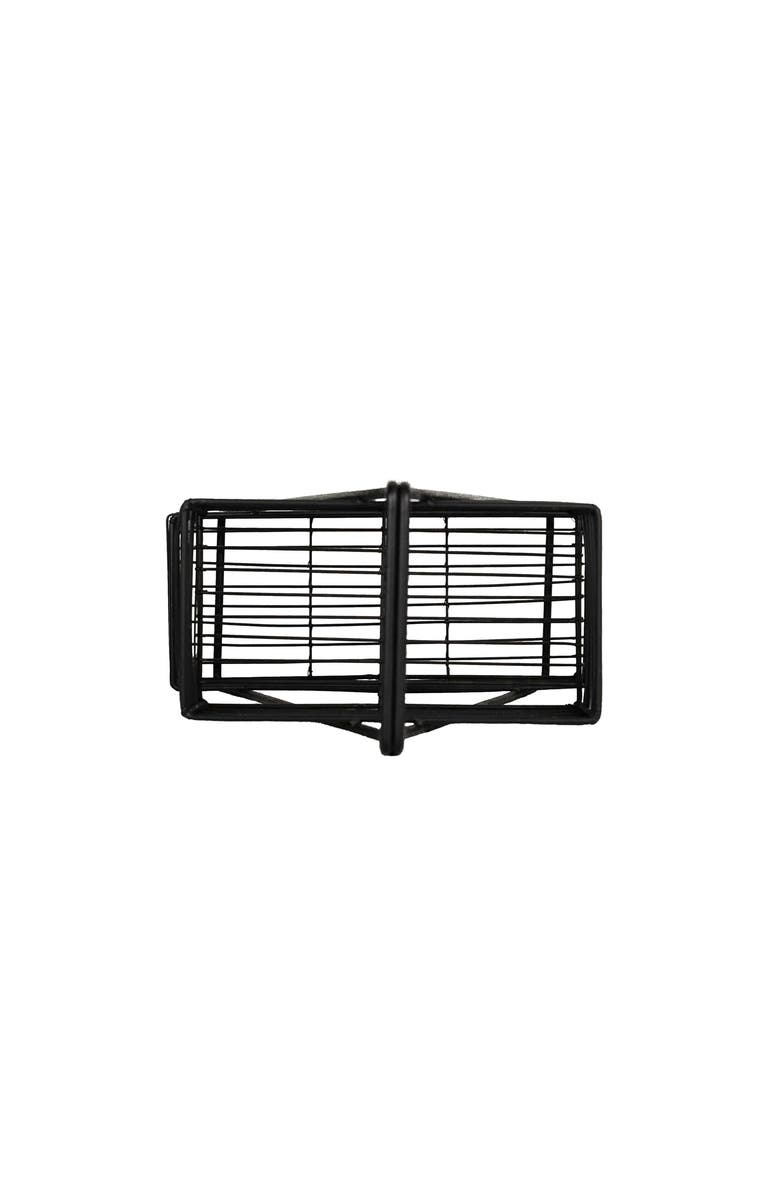 Foreside Home and Garden Two Tiered Baskets Black Metal, Alternate, color, Black