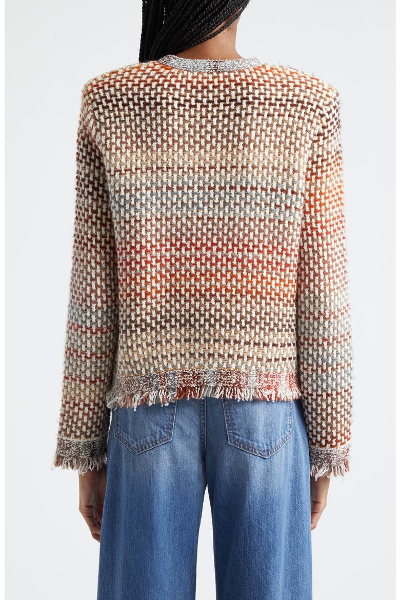 Sariyah Ombré Knit Jacket, Alternate, color, RED MULTI