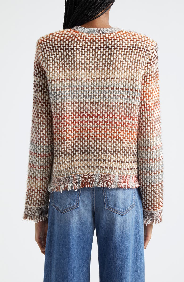 Veronica Beard Sariyah Ombré Knit Jacket, Alternate, color, Red Multi