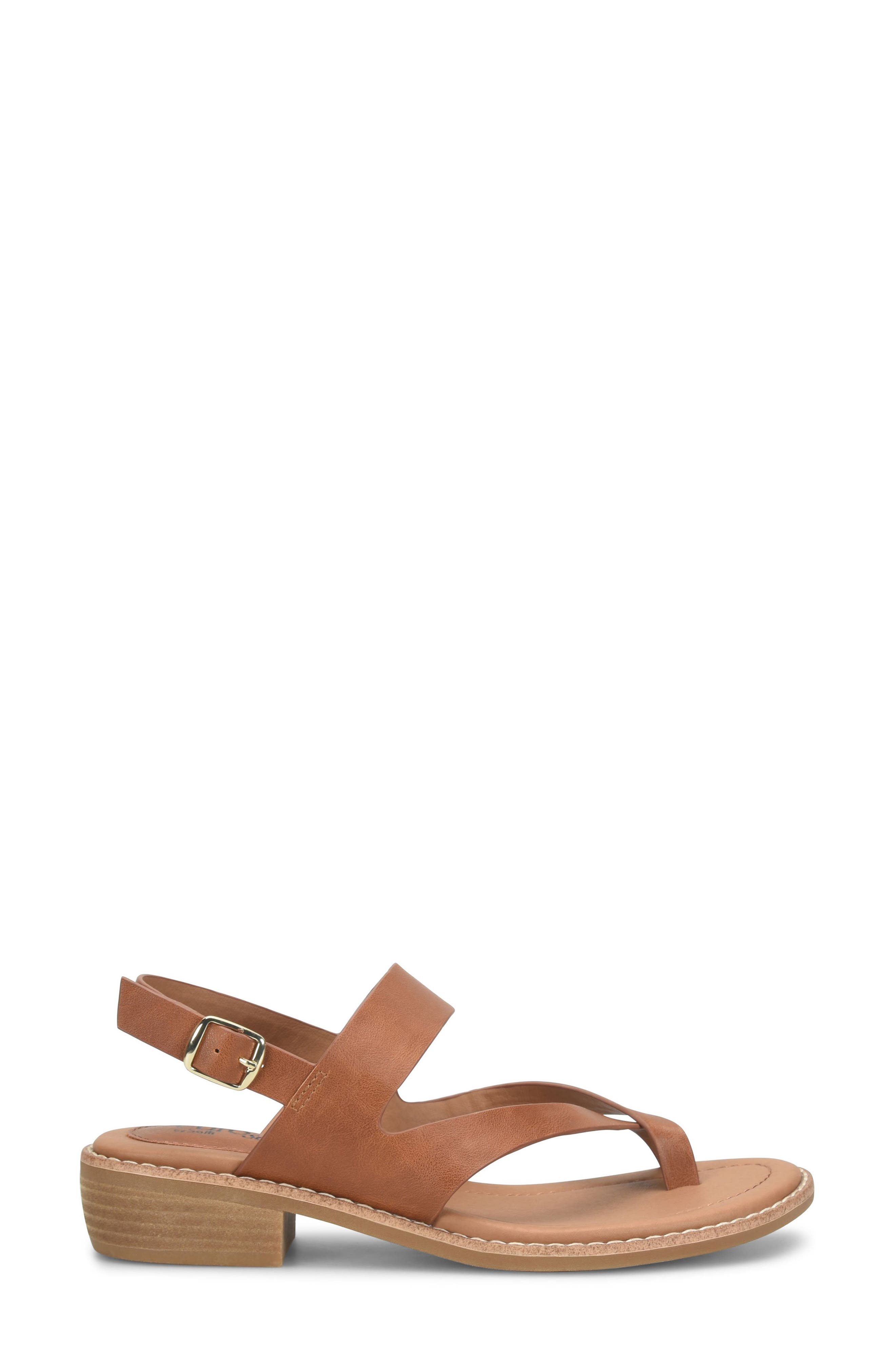 Nessie Toe Loop Slingback Sandal, Alternate, color, COGNAC
