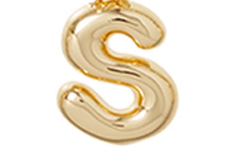 Roxanne Assoulin The Puffy Initial Pendant Necklace In Gold S