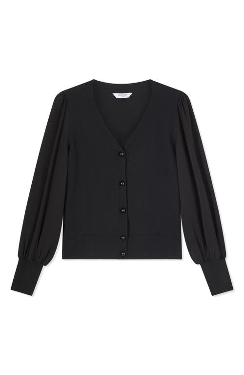 Lk Bennett L. K.bennett Lucian Wool-blend Cardigan In Black