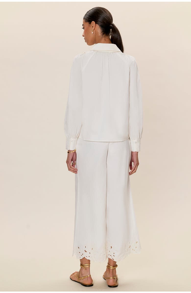 Rebecca Taylor Rachelle Pop Over Blouse, Alternate, color, Ivory