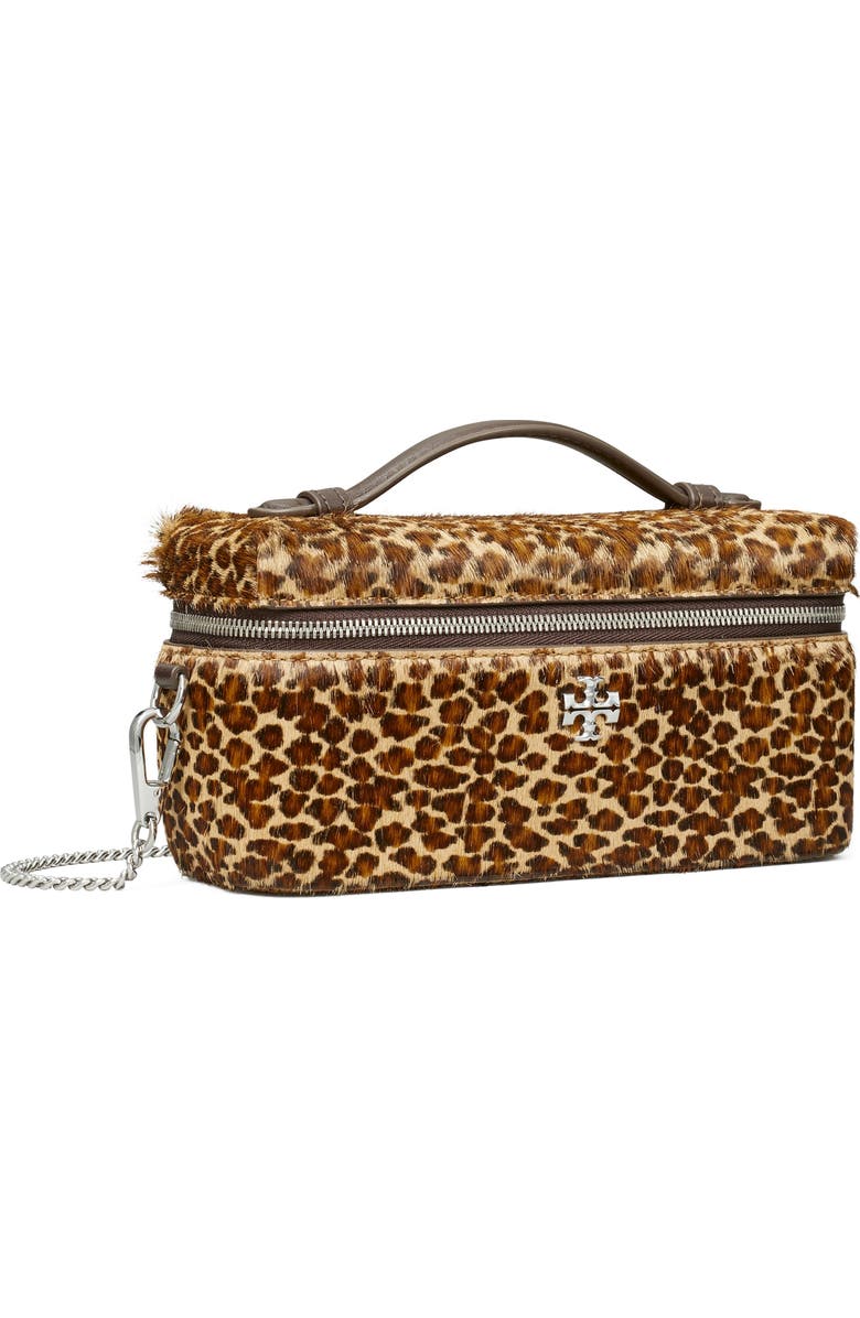 Tory Burch Kira East/West Vanity Case, Alternate, color, Leopard Multi Calf Hair