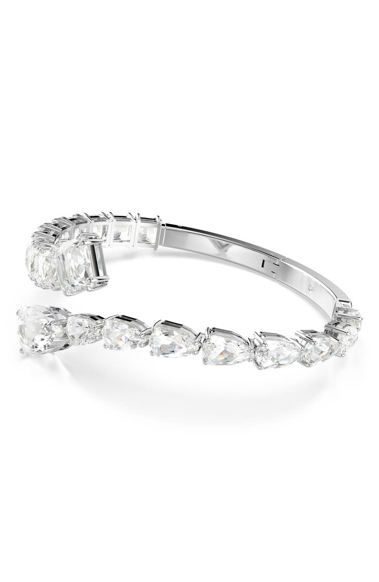 Swarovski Matrix Cuff Bracelet, Alternate, color, White/ Silver