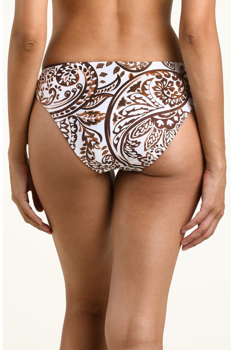 Painted Paisley Adjustable Side Tie Bikini Bottoms, Alternate, color, ESPRESSO