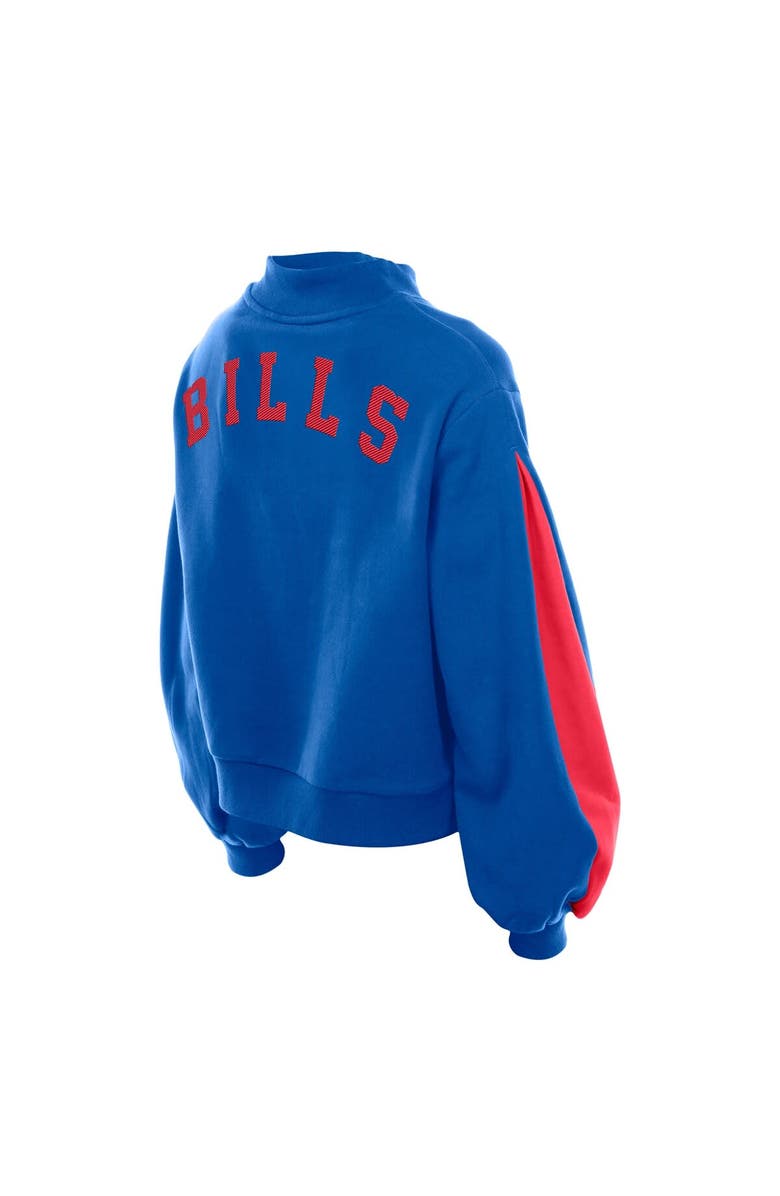New Era Women's New Era Royal Buffalo Bills Sport Night Mock Neck Balloon Sleeve Pullover Sweatshirt, Alternate, color,