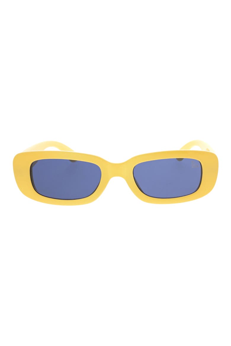 53mm Slim Oval Sunglasses, Main, color, BANANA