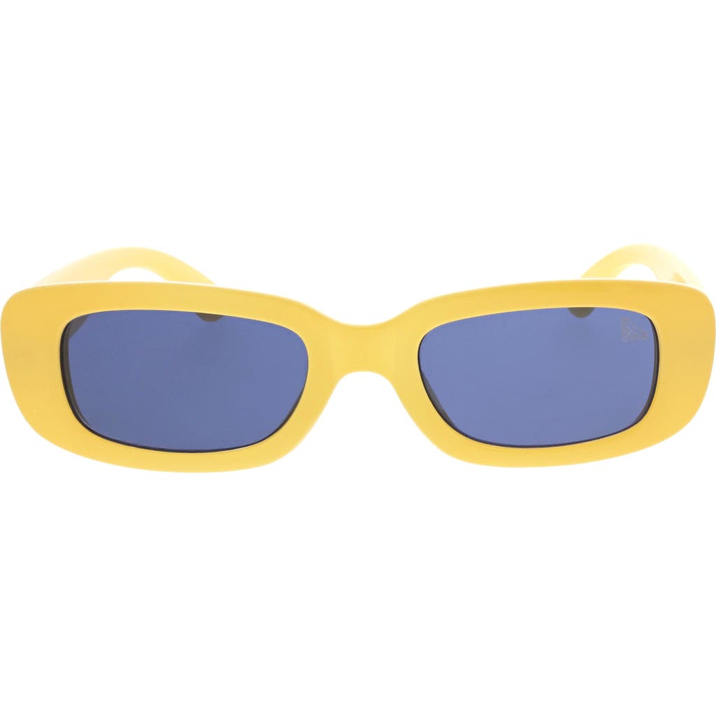 Roxy 53mm Slim Oval Sunglasses In Yellow