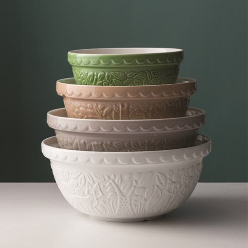 Mason Cash In The Forest Fox Size 12 Mixing Bowl, Cream, 4.25 Quart