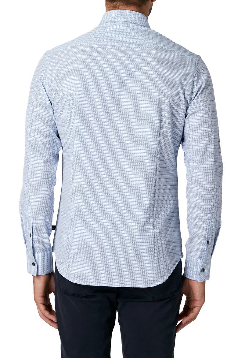 Love Cycle Slim Fit Print Button-Up Shirt, Alternate, color, LIGHT BLUE