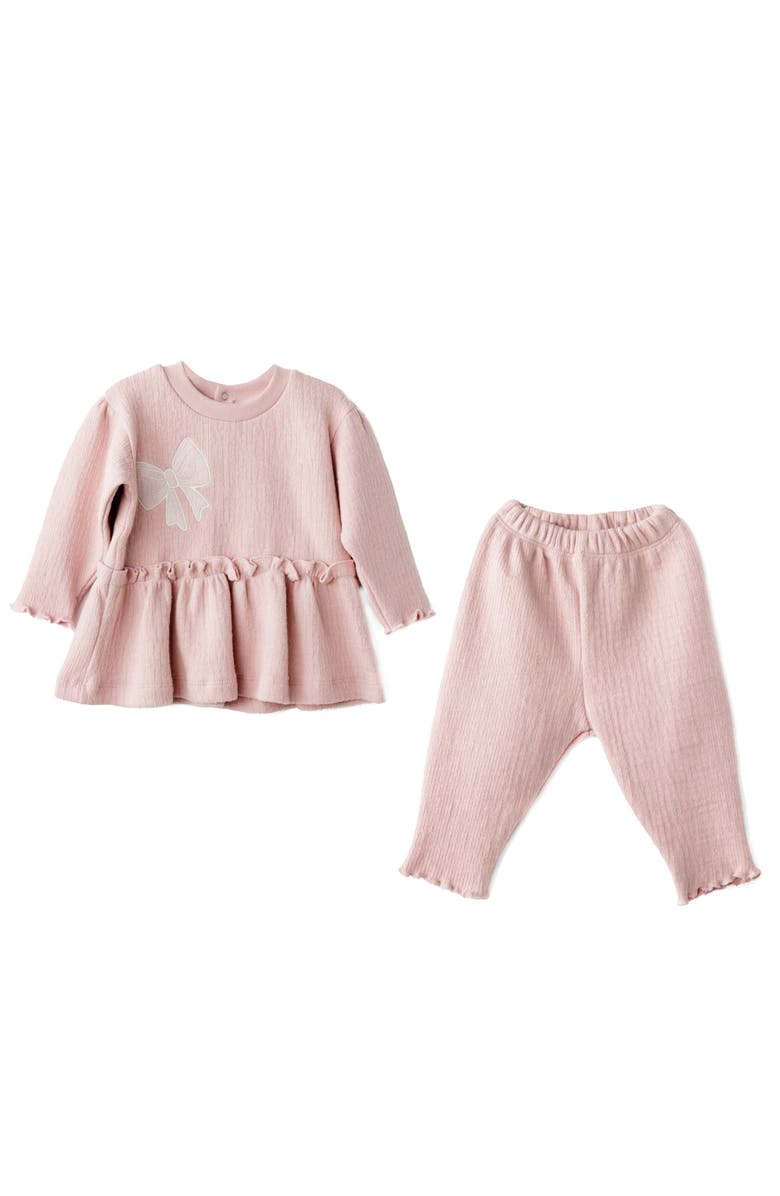 Andy Wawa Sweet Peony Ruffle Set, Main, color, Pink