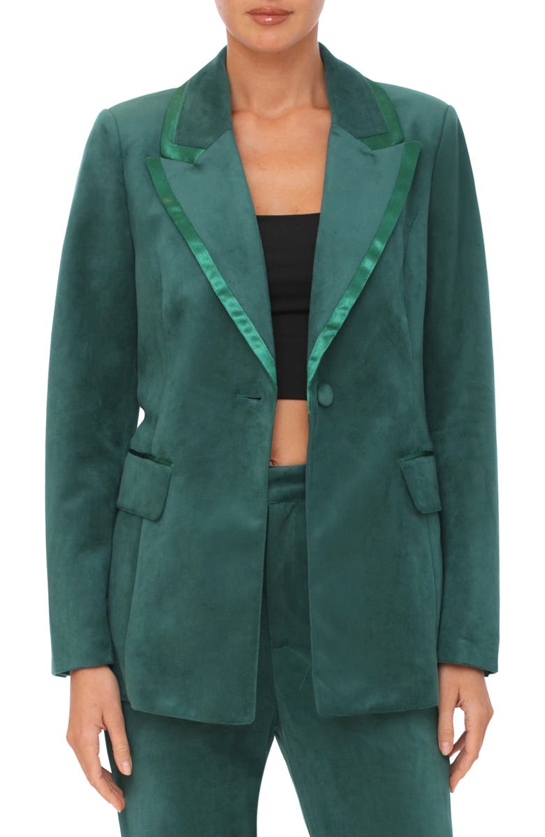 Avec Les Filles Faux Suede Tuxedo Jacket, Alternate, color,