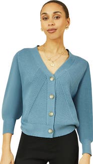Yumi Knitted Stitch Detail Cardigan