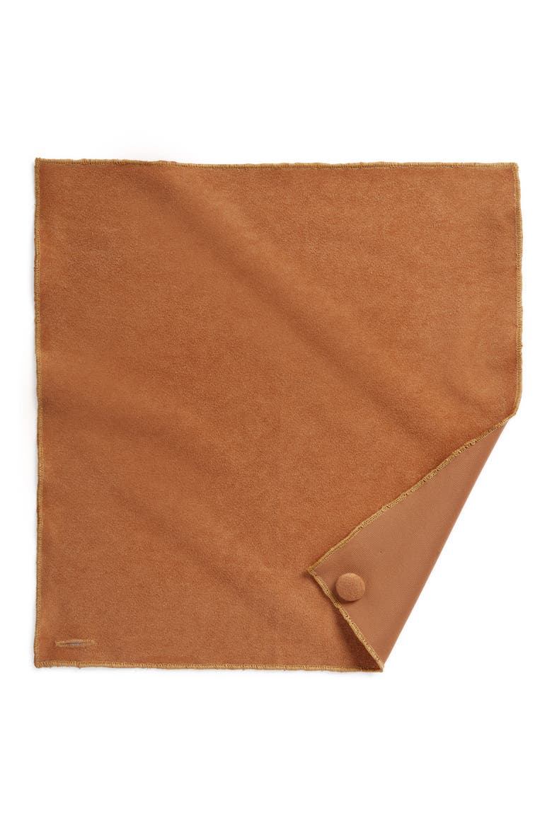 Solid Sueded Cotton Pocket Square, Alternate, color, TAN