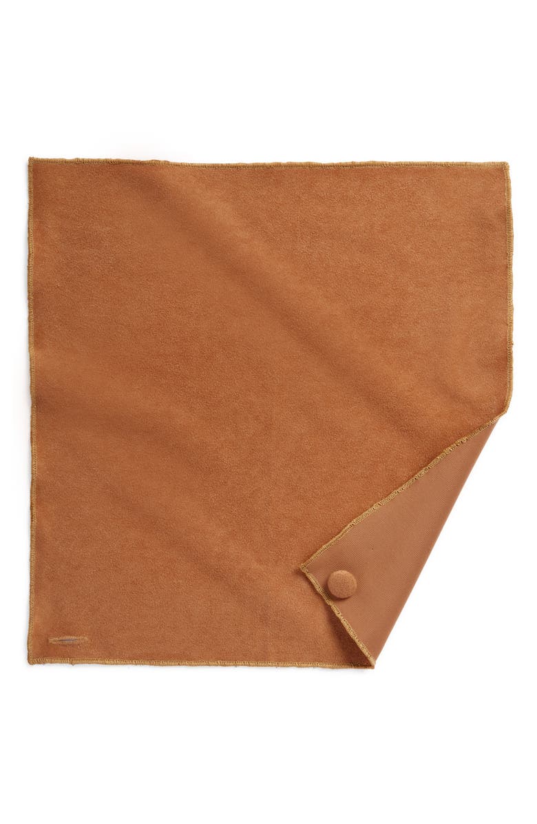 CLIFTON WILSON Solid Sueded Cotton Pocket Square, Alternate, color, Tan