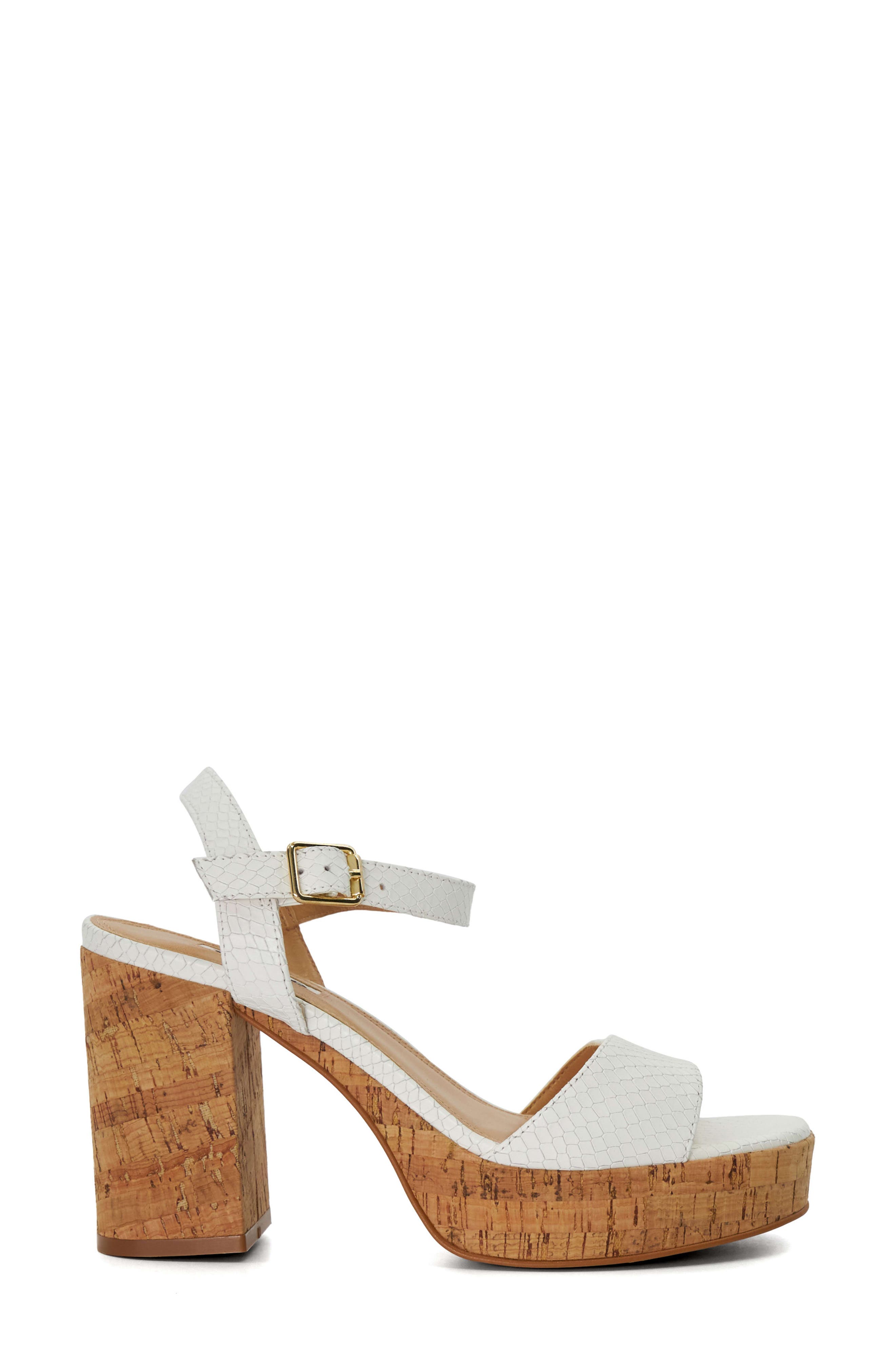 Dune London Jodi Platform Sandal, Alternate, color, White