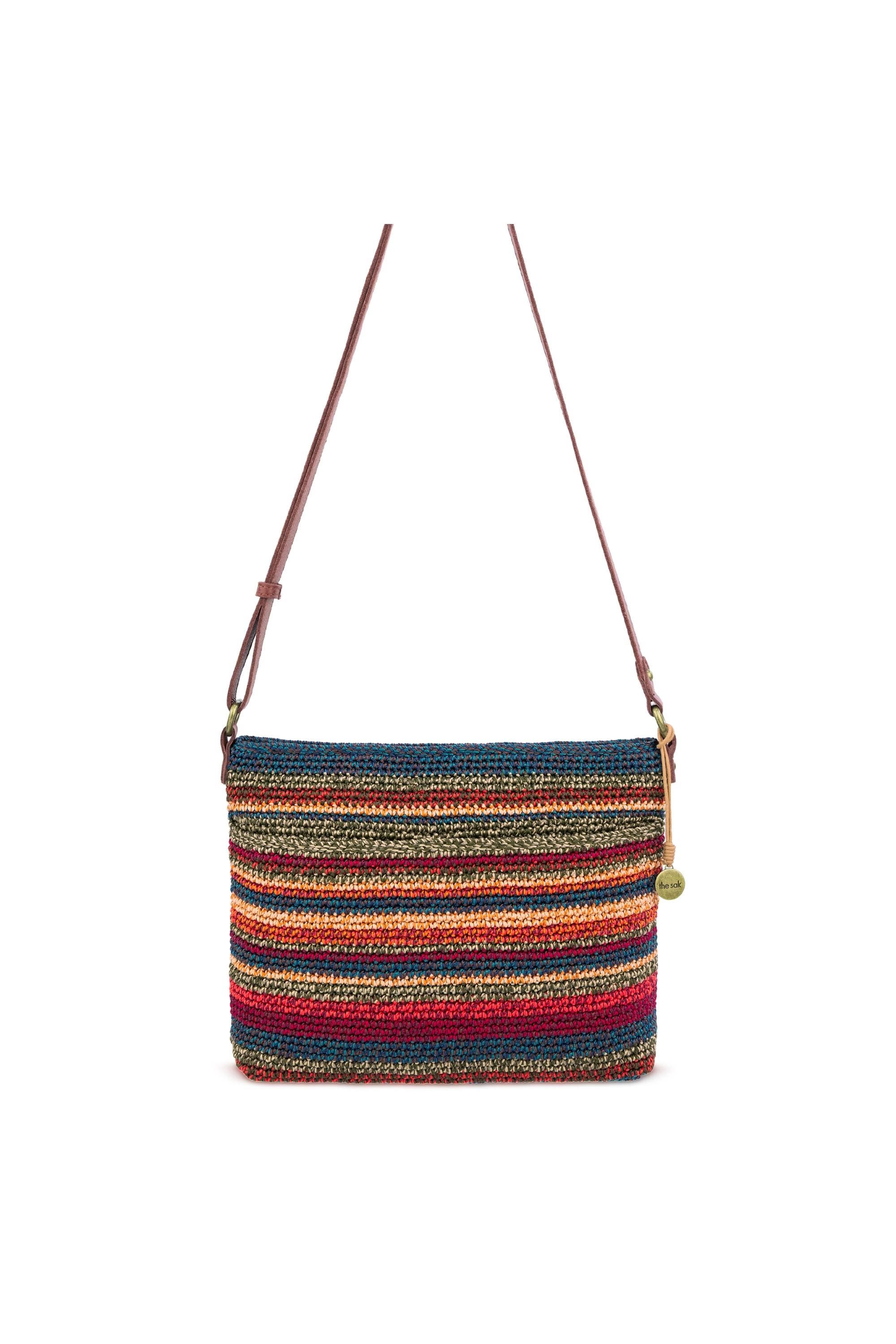 Melrose Crossbody Leather Bag, Alternate, color, Woodland Stripe